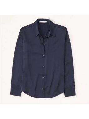 Navy Button-Down Shirt - Abercrombie